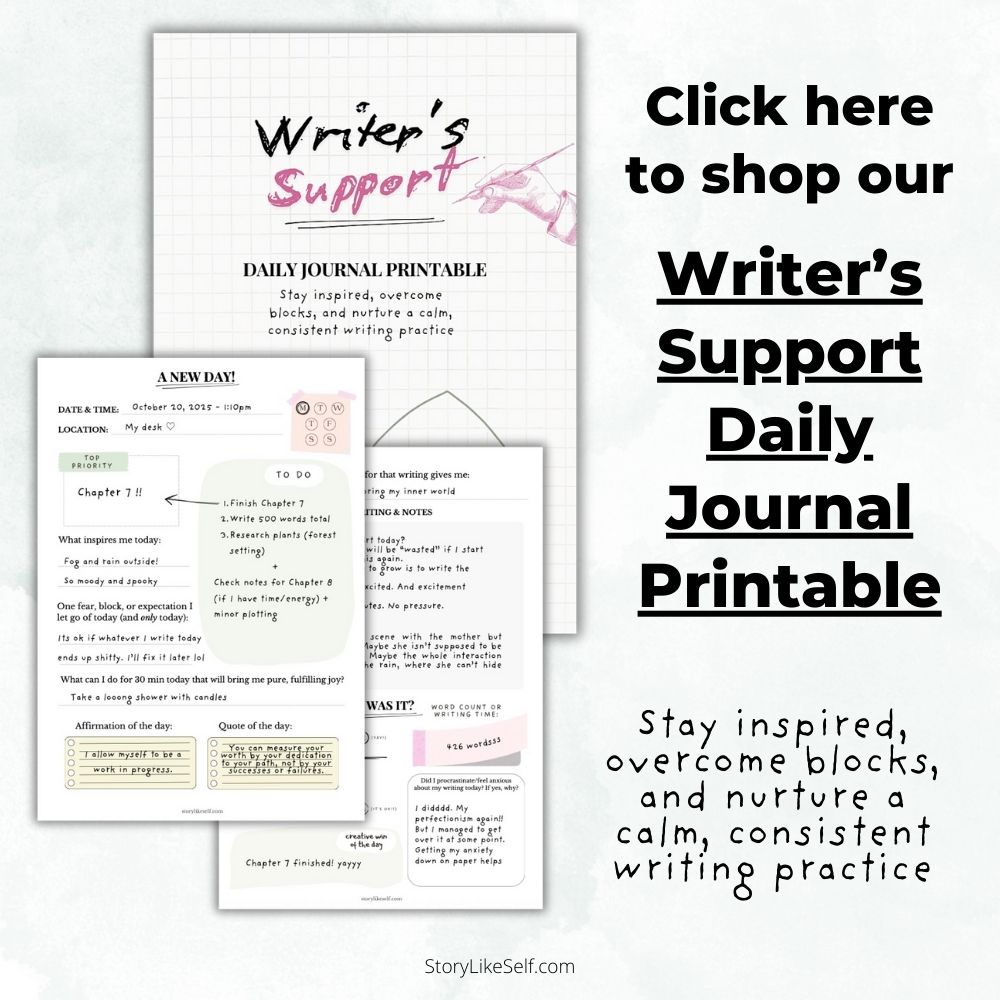 Get the Writer’s Support Daily Journal Printable - StoryLikeSelf.com