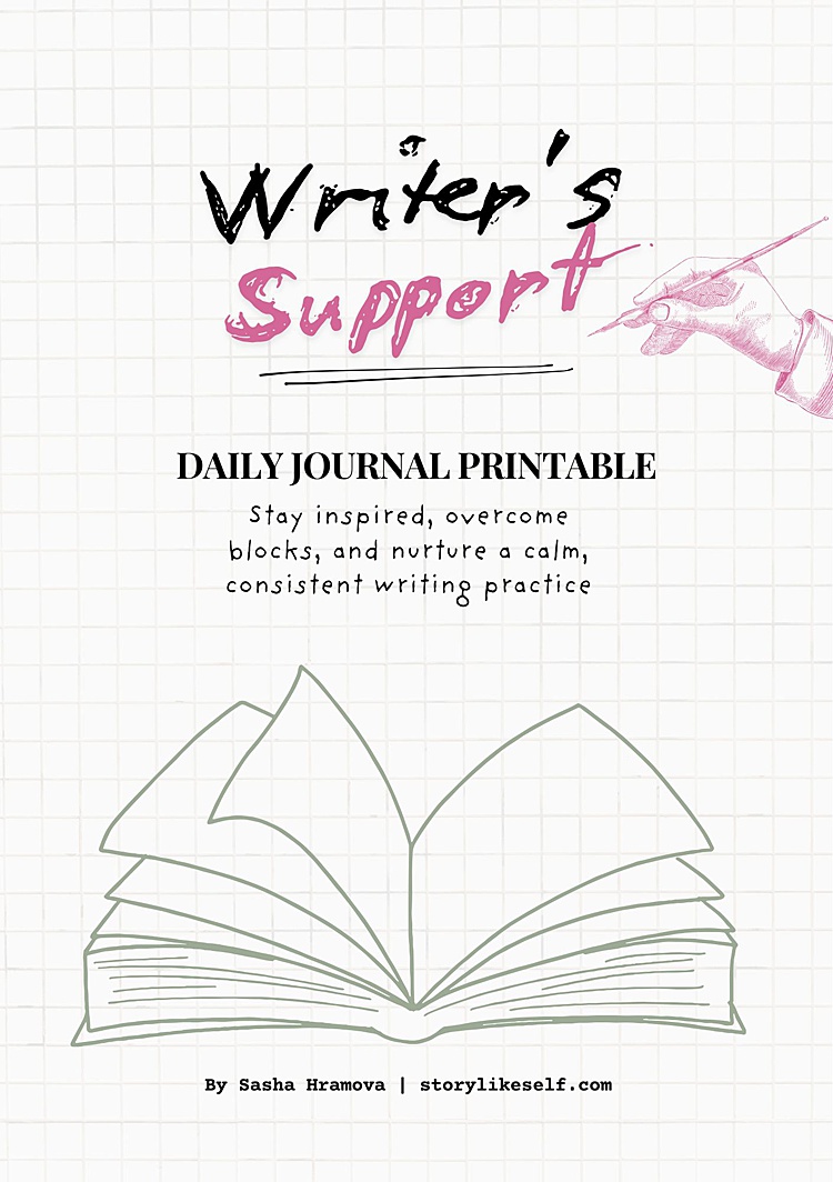 Writer’s Support Daily Journal Printable StoryLikeSelf.com