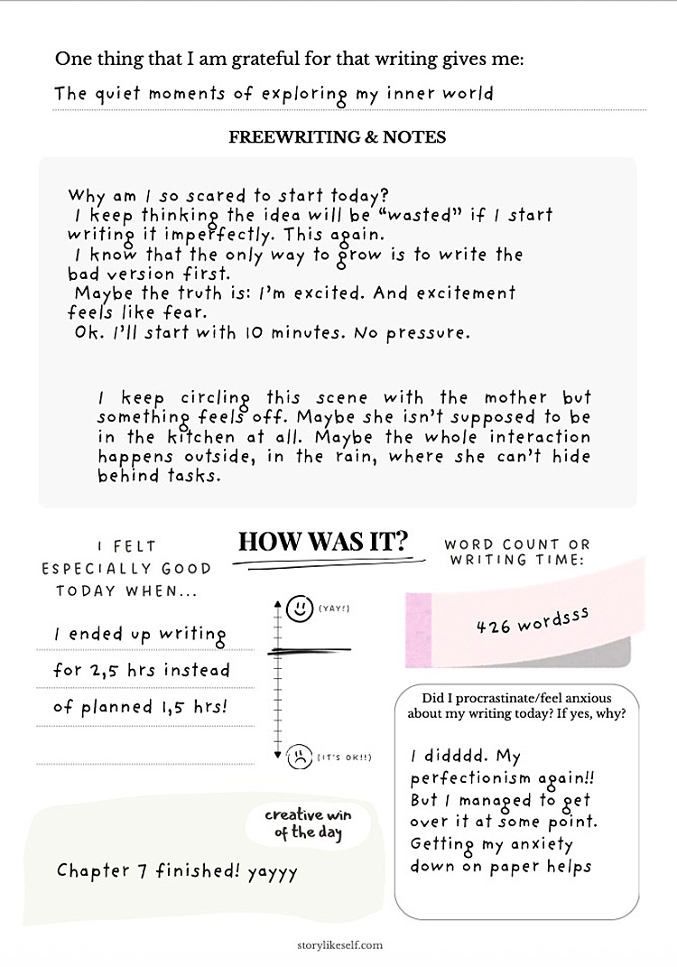 Writer’s Support Daily Journal Printable - Image 3